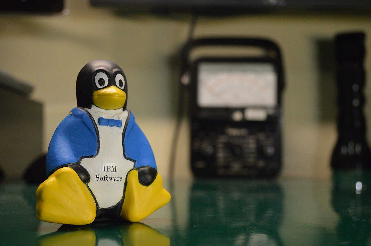 Mascote Tux representando o suporte a servidores Linux para empresas em Curitiba