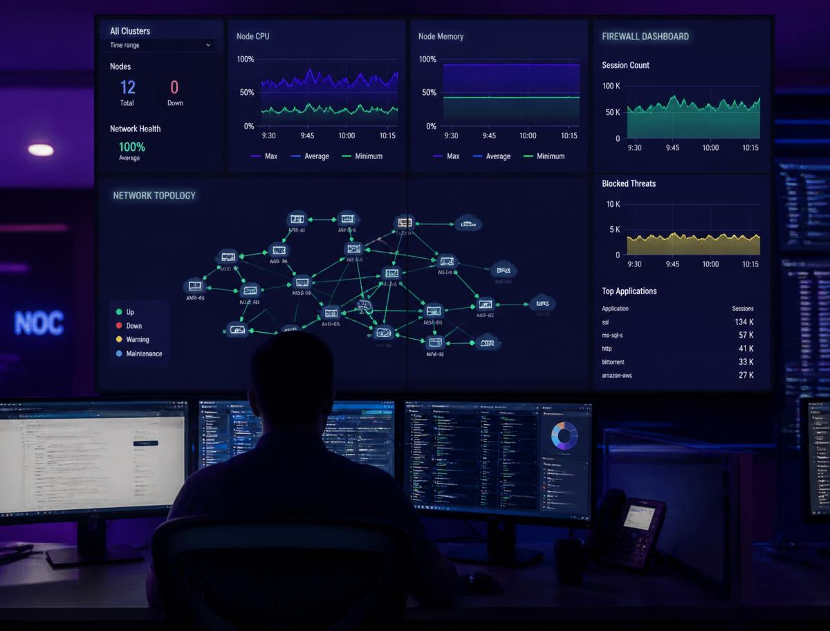 Central de monitoramento de TI 24x7 para empresas em Curitiba
